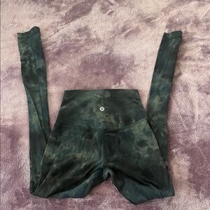 lululemon athletica Leggings - Black and Green Tie-Dye
